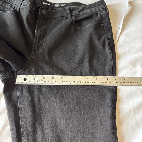Old Navy High Rise Rockstar Women's Super Skinny Jeans Black Size 16 Stretchy - Picture 12 of 13